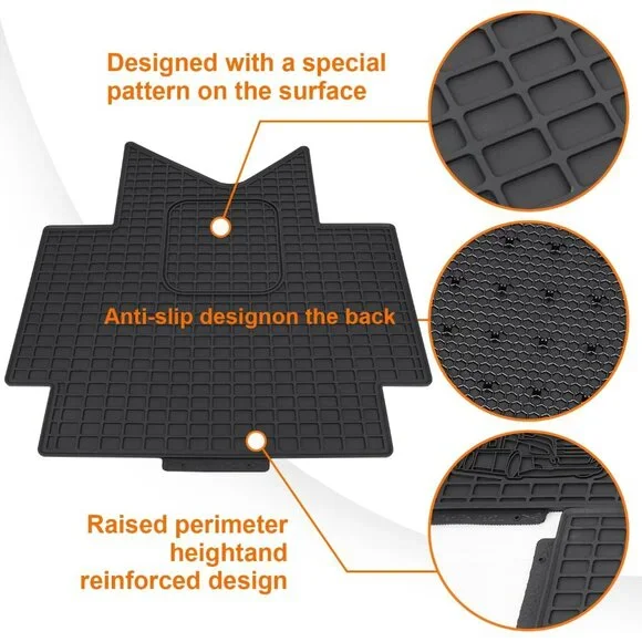 Floor Mats fit for Freightliner Cascadia 2018-2023 | Heavy Duty Truck Floor Rubb - Picture 5 of 7